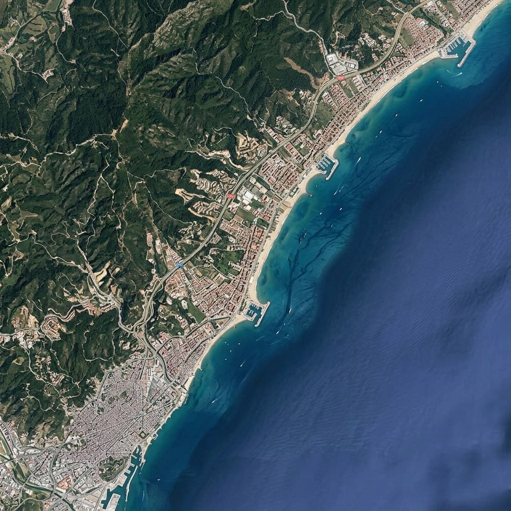 Vista aérea Costa del Maresme — Barcelona